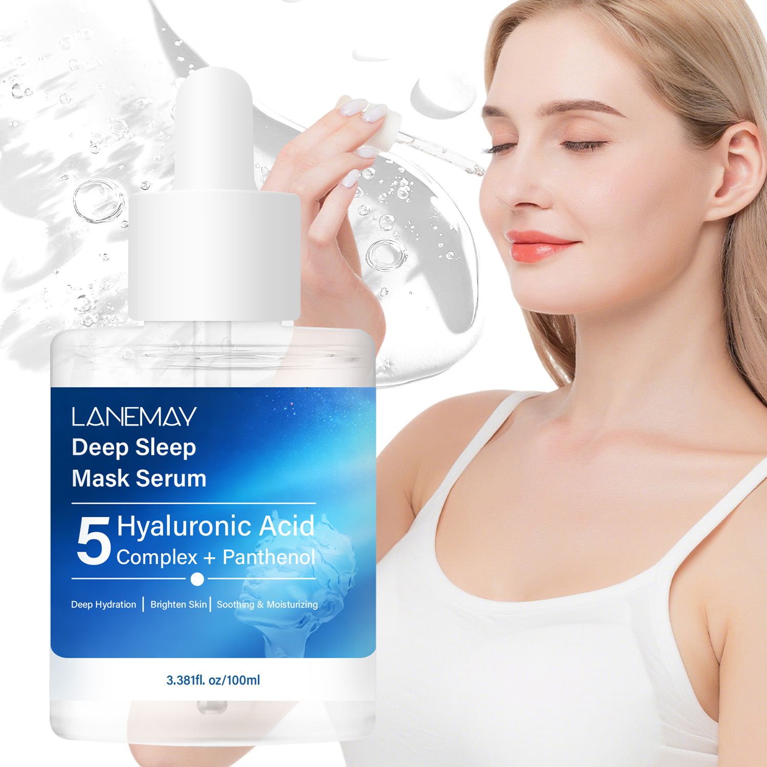 Máscara de Sono Profundo Sérum – Uniformiza e ilumina o tom da pele. Proporciona hidratação profunda e retém a umidade