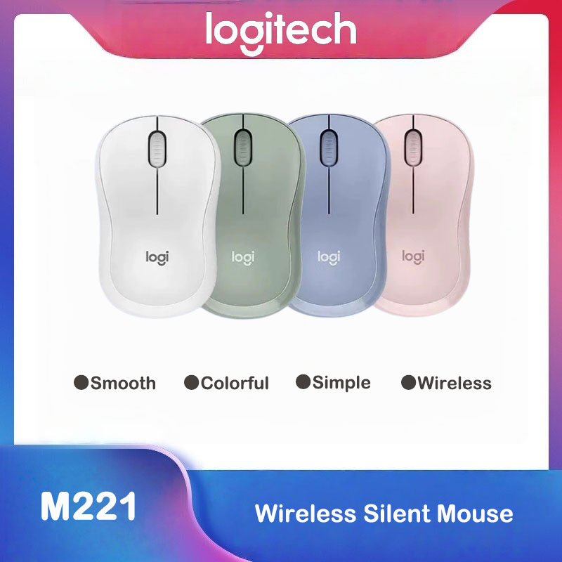 Mouse Sem Fio Logitech M221 Silent - Clique Ultra Silencioso, Bateria de 18 Meses, Plug-and-Play Compacto para