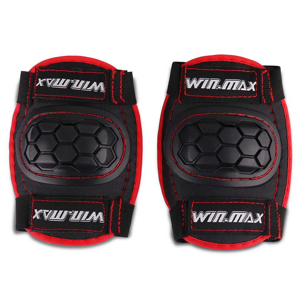Conjunto de 6 peças de proteção WINMAX para crianças patins - joelheiras, cotoveleiras e proteção para as mãos em preto