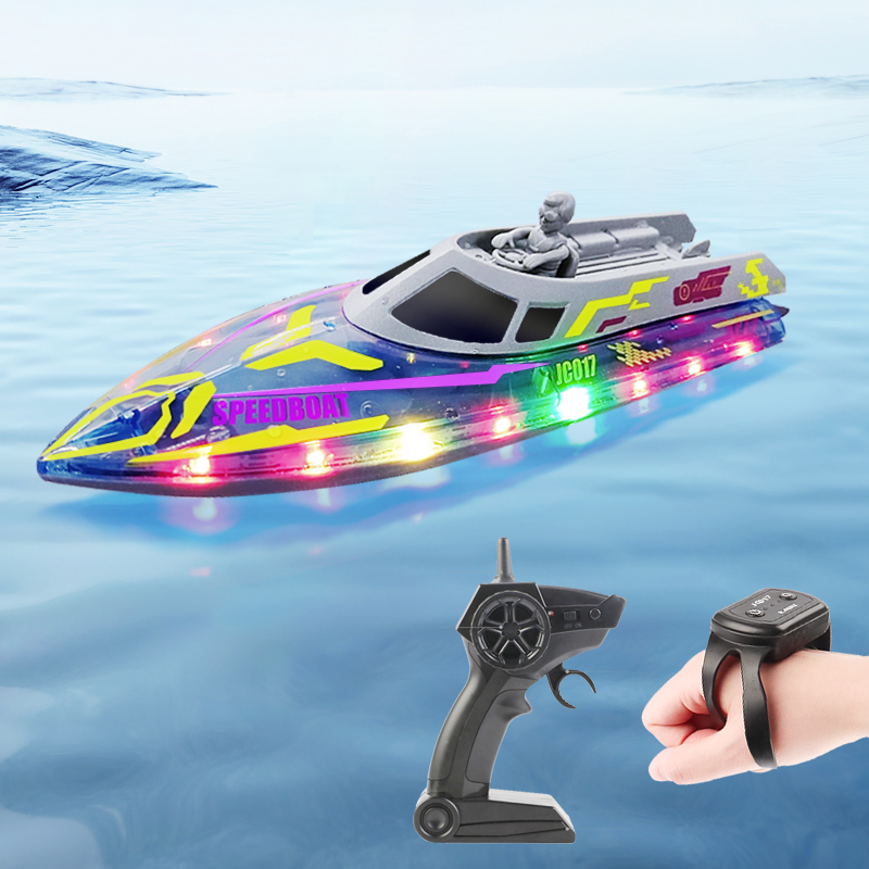 Barco RC, Brinquedo de lancha de controle remoto para crianças, Iate de corrida de alta velocidade, brinquedos