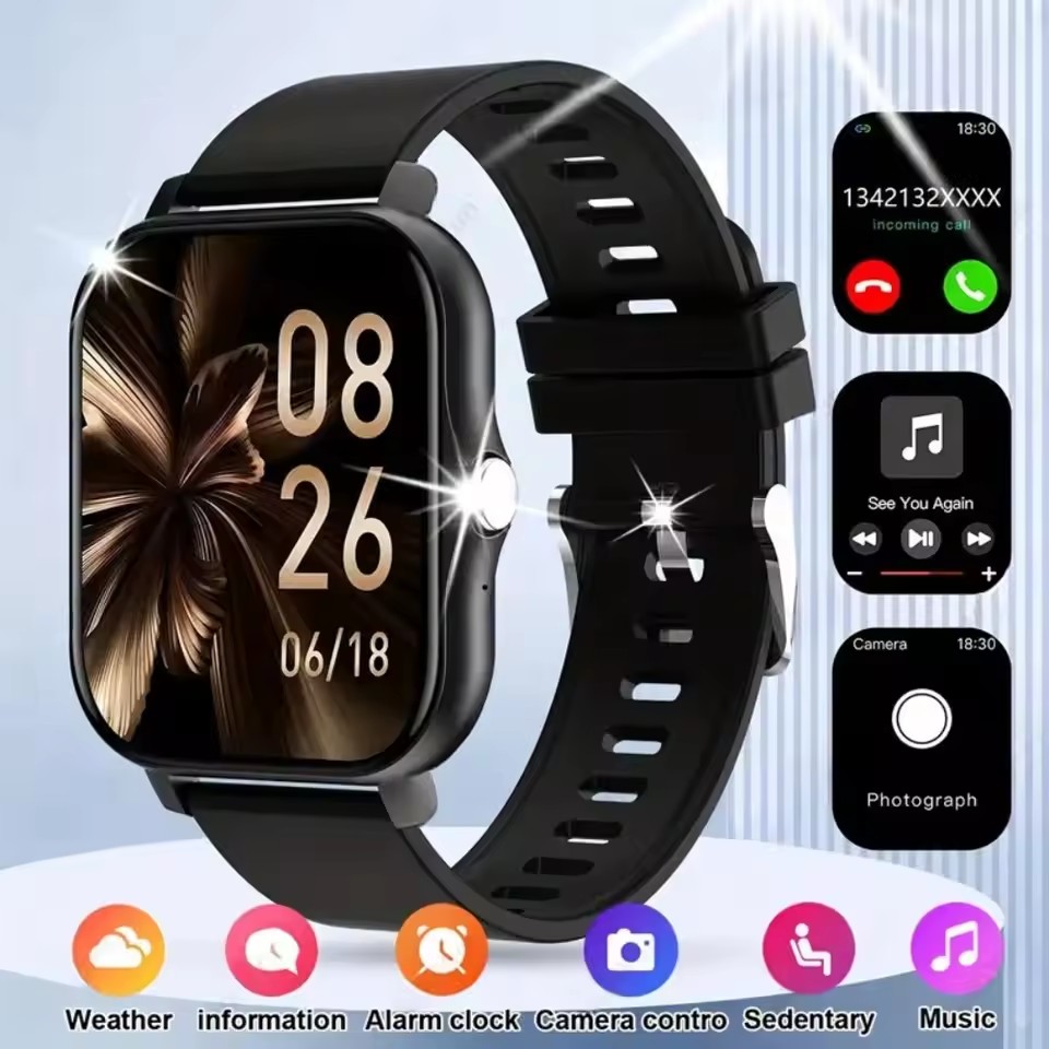 Novo Relógio Inteligente Das Mulheres Dos Homens Bluetooth Resposta Chamada Tela De Toque Completa Smartwatch Relógios D