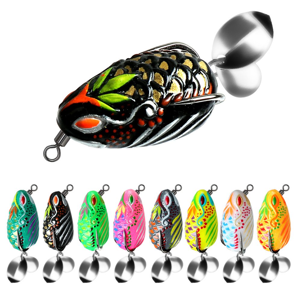 Isca De Sapo De Lâmina Dupla Estilo Tailandês 3.5 Cm 5.7 G , Topwater De Cor Brilhante Para Snakehead