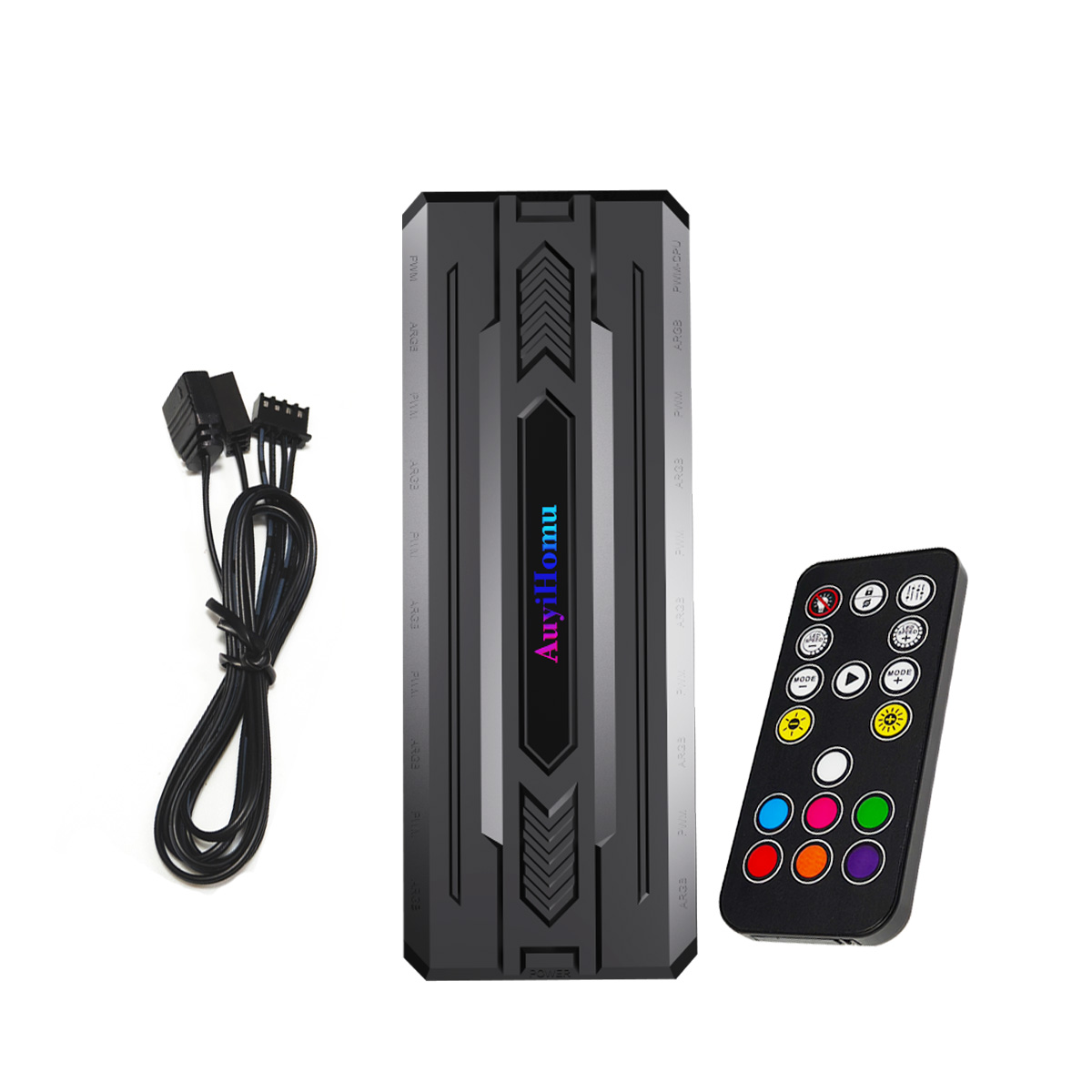 Hub de Ventoinha de 10 Portas para PC Case: Hub de Expansão de 10 Vias 5V 3 Pinos (PWM + ARGB 2 em 1),