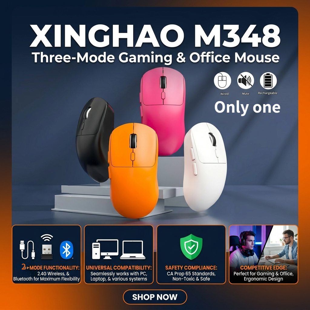 Mouse Silencioso Sem Fio Recarregável, Mouse Ergonômico Portátil Fino com Modo Duplo 2.4G e Bluetooth, Carregamento Tipo