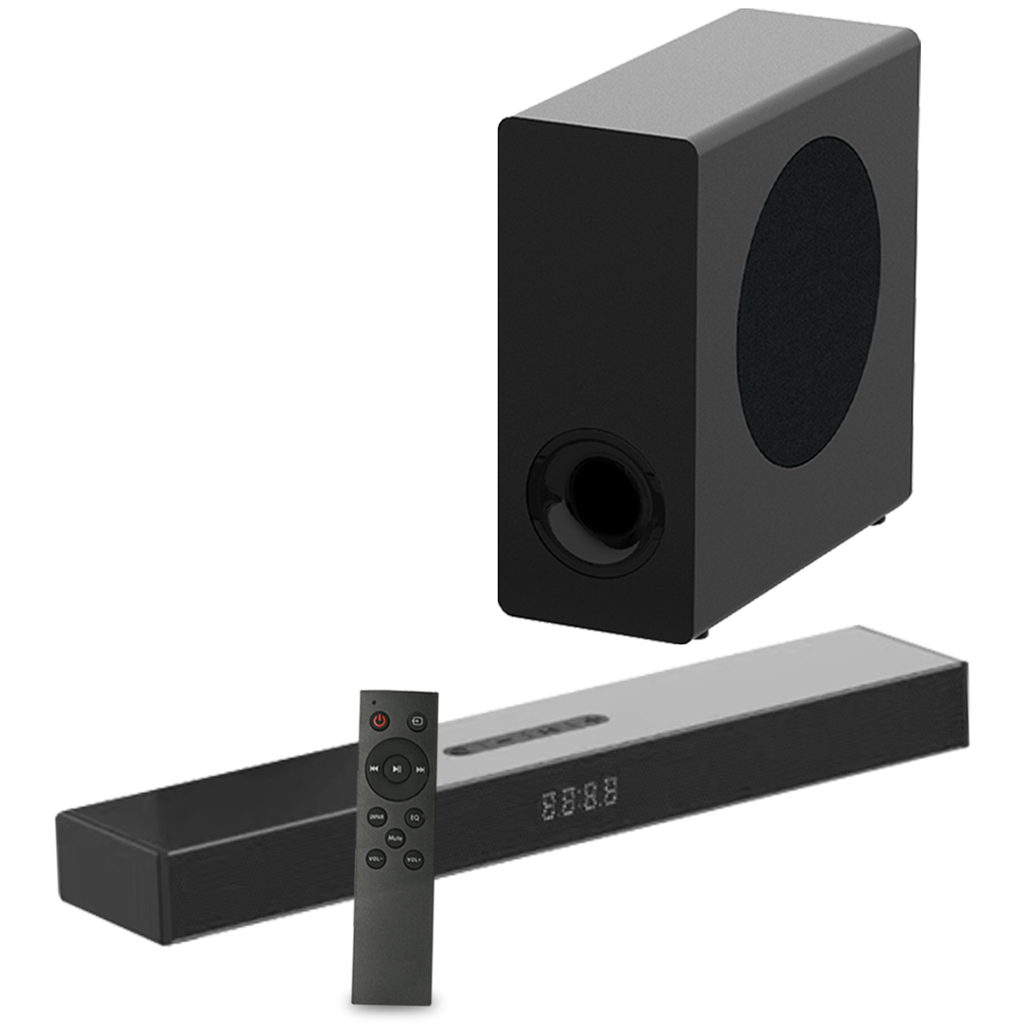 Barra de Som 160W com Subwoofer, Sistema de Home Theater 3D, Som Surround e Graves Ultra Profundos para TV