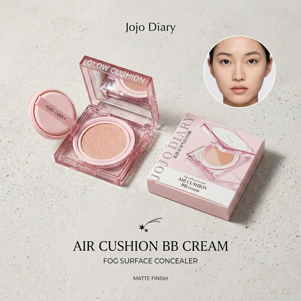 Nova Base de BB Cream em Cristal Rosa com Controle de Óleo, Hidratante, Leve e Alta Cobertura para Primavera e Verão