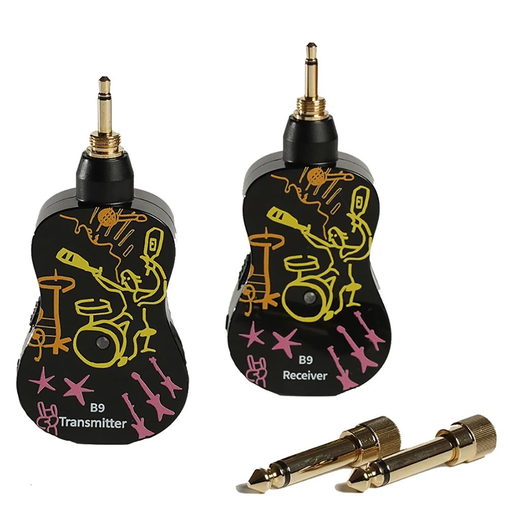 Sistema de Transmissão Sem Fio para Violão Elétrico Bluetooth, Modelo U-Segment, Transmissor e Receptor de Áudio para