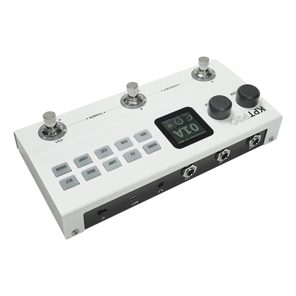 Yuimer KPT PRO Pedaleira de Guitarra Multi-Efeitos - DSP Dual-Core com Bateria 2000mAh, 60 IRs & Modos de Ritmo