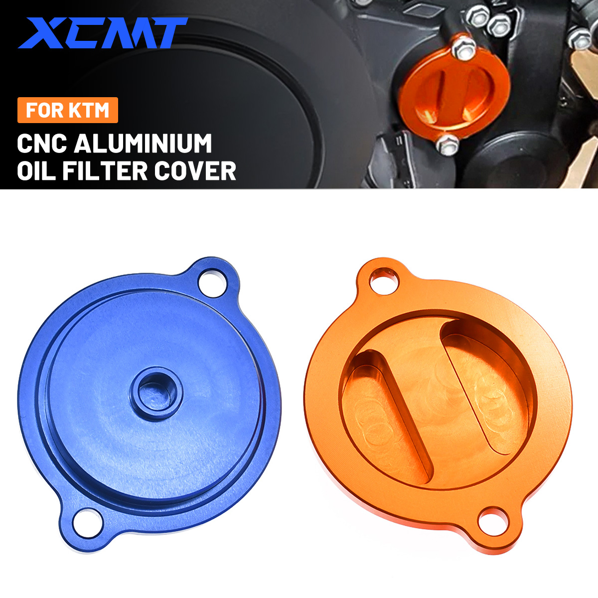 Tampa Do Filtro De Óleo Motor CNC Para KTM 690 SMC 790 890 1290 Duke