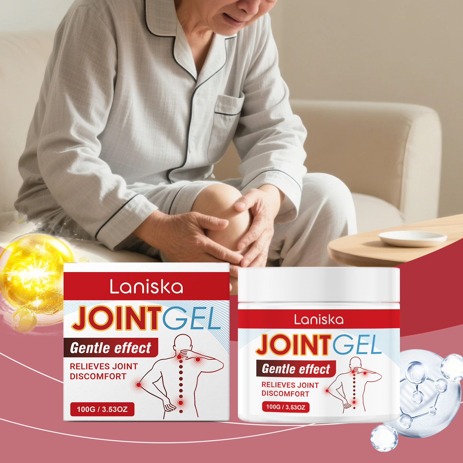 Gel de Arnica Avançado para Cuidado Articular 100g Fórmula de Cânfora para Absorção Rápida, Conforto Corporal e