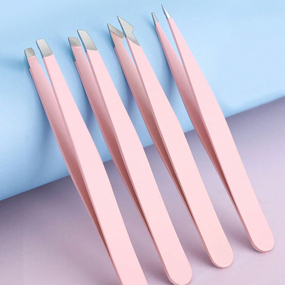 Conjunto de 4 peças de curvador de cílios em aço inoxidável rosa, curvador de cílios profissional para cílios