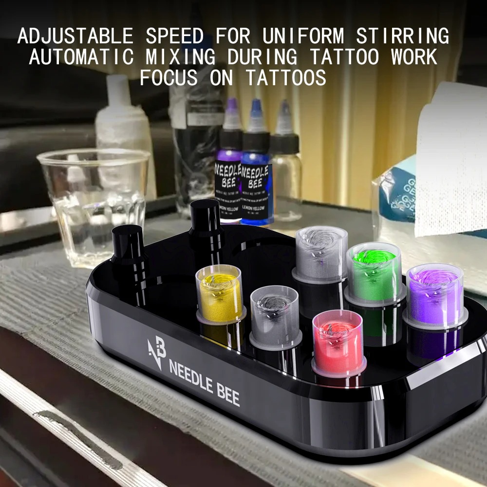 Agitador Misturador De Tinta Magnética Goldplume-Liga De Alumínio Para De Tatuagem , Esmalte , Cola Cílios , Uso Em Labo