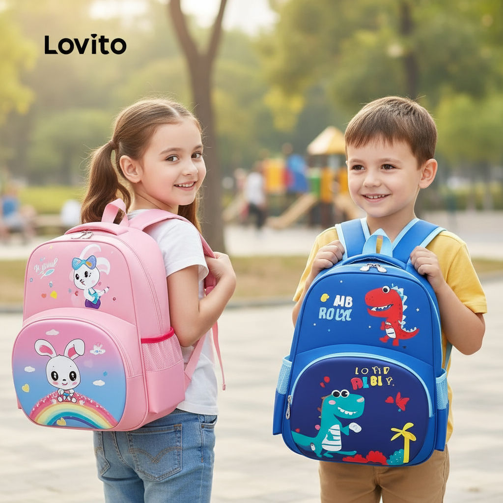 Lovito Refine Mochila Estampada com Desenhos Infantis para Bebês e Crianças LFA90006 em Oferta na Shopee