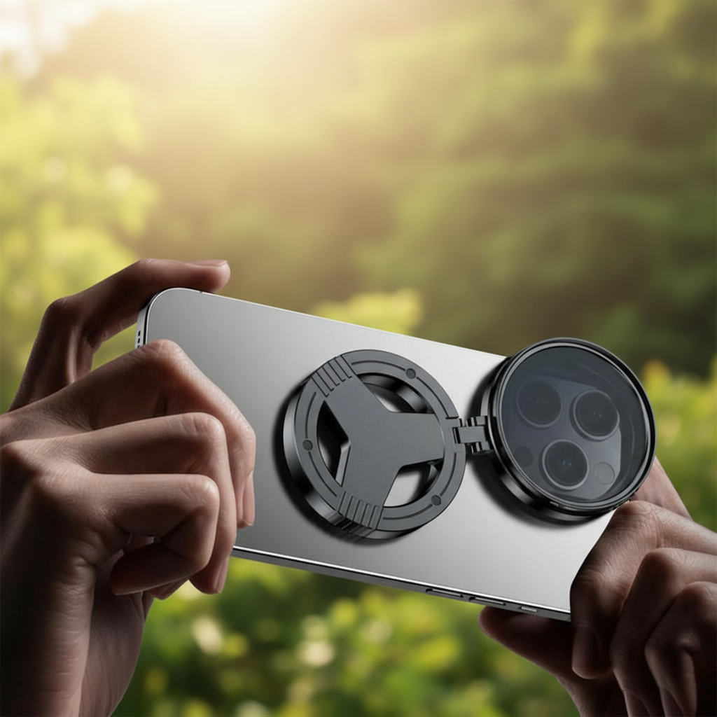 Suporte Magnético de 52mm para Lentes de Smartphones Filtro Polarizador CPL Compatível com Samsung e Adaptador de