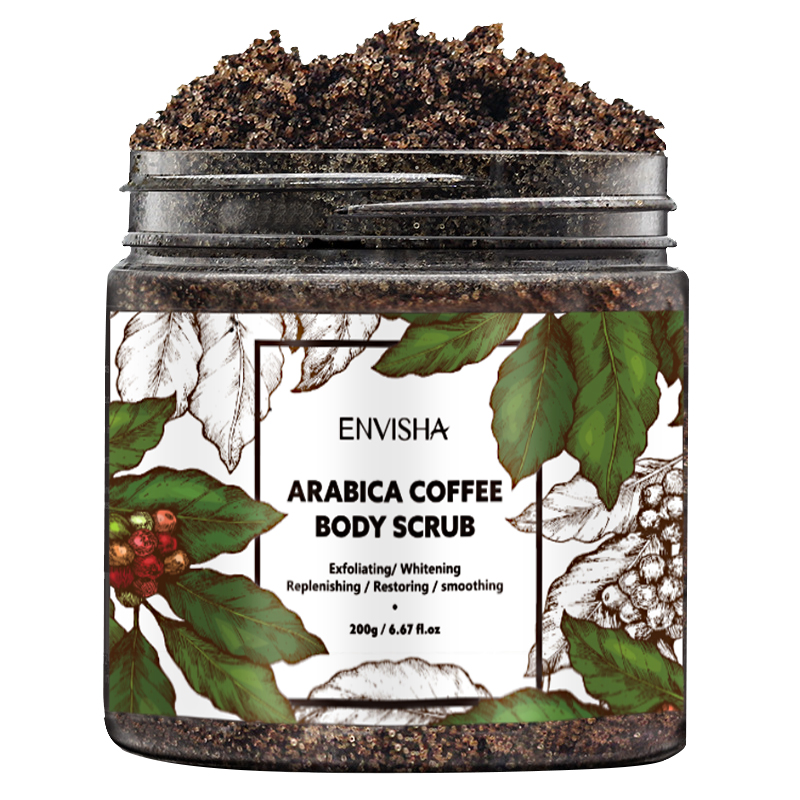 Esfoliante Corporal de Café Arábica - Tratamento Esfoliante e Hidratante para Corpo, Rosto, Mãos e Pés - Presente