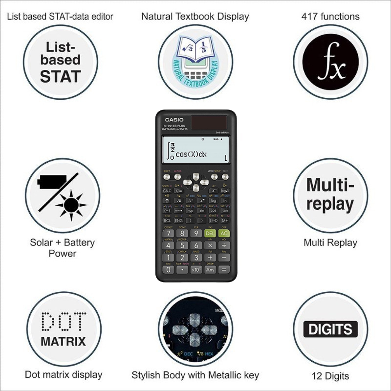 Calculadora Científica Casio FX-991EX 240 Funções Presente Ideal Para Férias Ou De Volta Às Aulas
