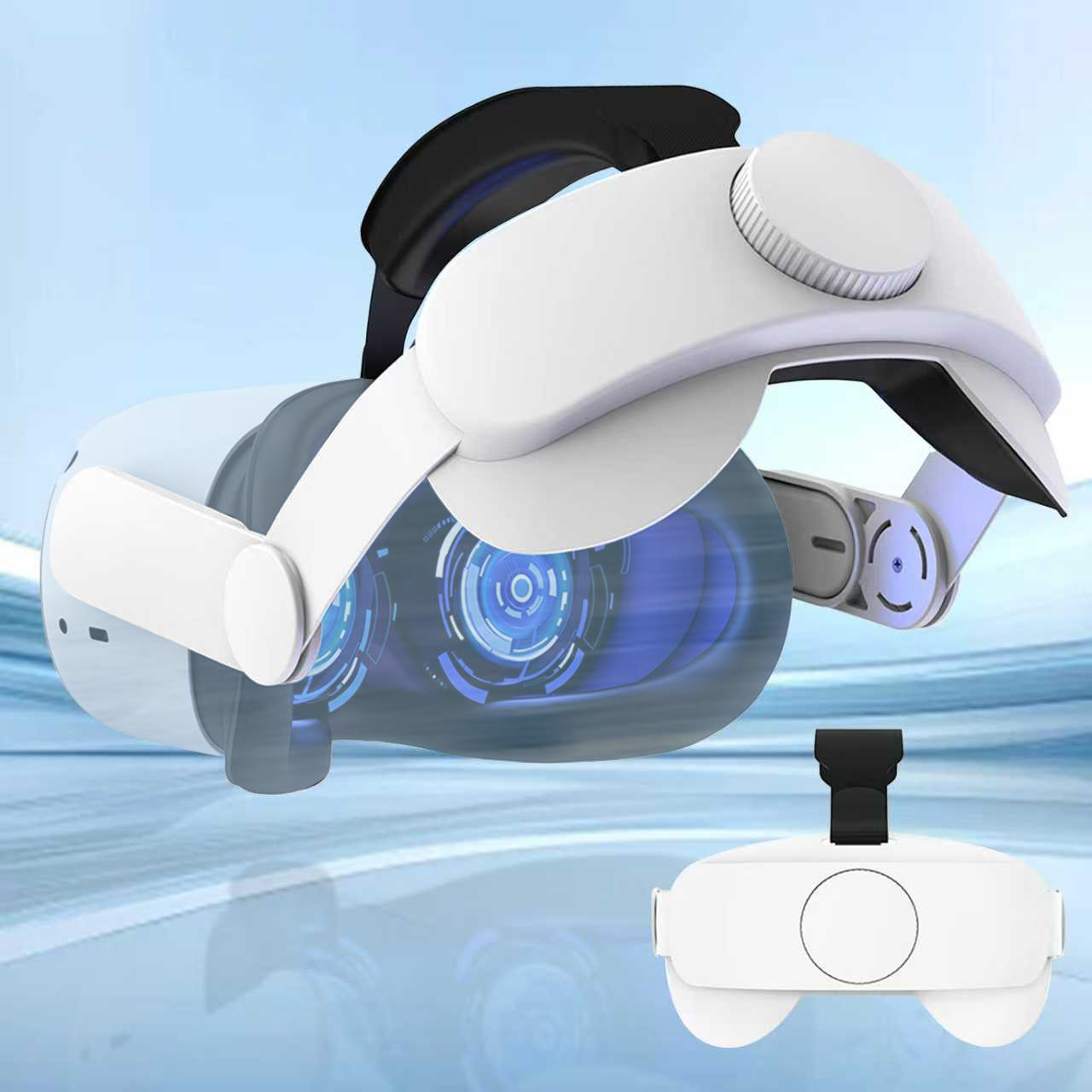 Compatível com Oculus Quest 2, Acessórios Meta Quest 2, Correia Elite Ajustável Substituta para Maior Conforto, Suporte