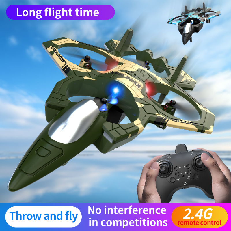 K500 MAX RC Drone Fighter Jet Aeronave De Controle Remoto Altura Fixa Hovering Stunt Roll Com Luzes LED 2.4G Quadcopter