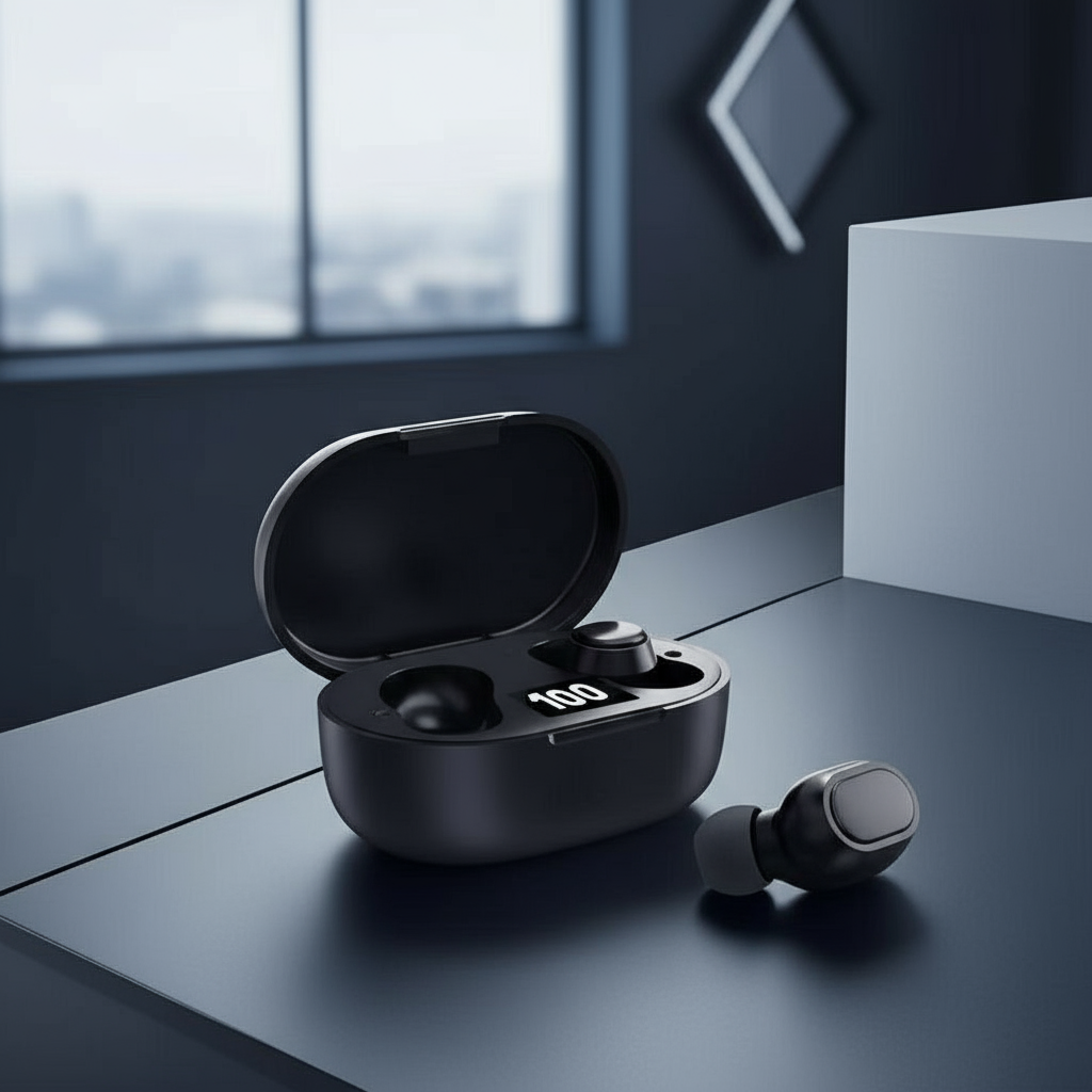  Fones de Ouvido Sem Fio Bluetooth TWS com Cancelamento de Ruído 9D Estéreo à Prova d'Água Mini para Esportes e Corrida,