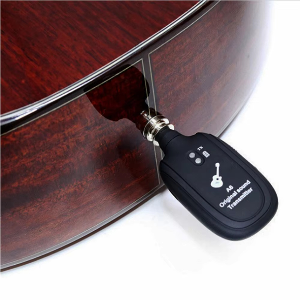 Miwayer A8 Sistema Sem Fio para Guitarra UHF Transmissor Receptor Recarregável Embutido Sem Fio para Guitarra Elétrica