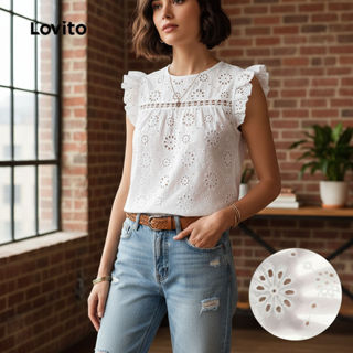 Blusa Boho Bordada Feminina Branca Lovito L158ED1659 em Oferta na Shopee