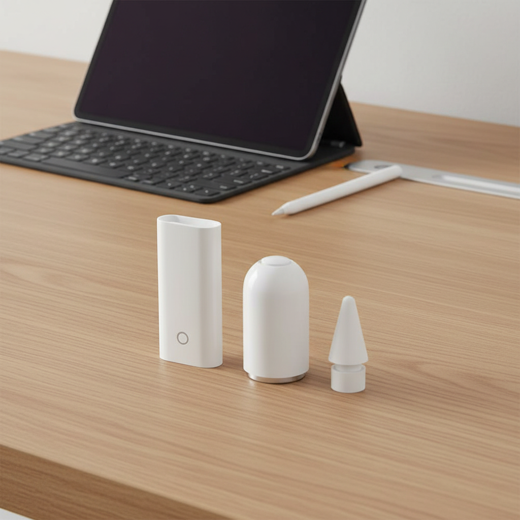 Acessório para Apple Pencil 1a/2a Geração: Tampa Magnética e Ponta Sobressalente