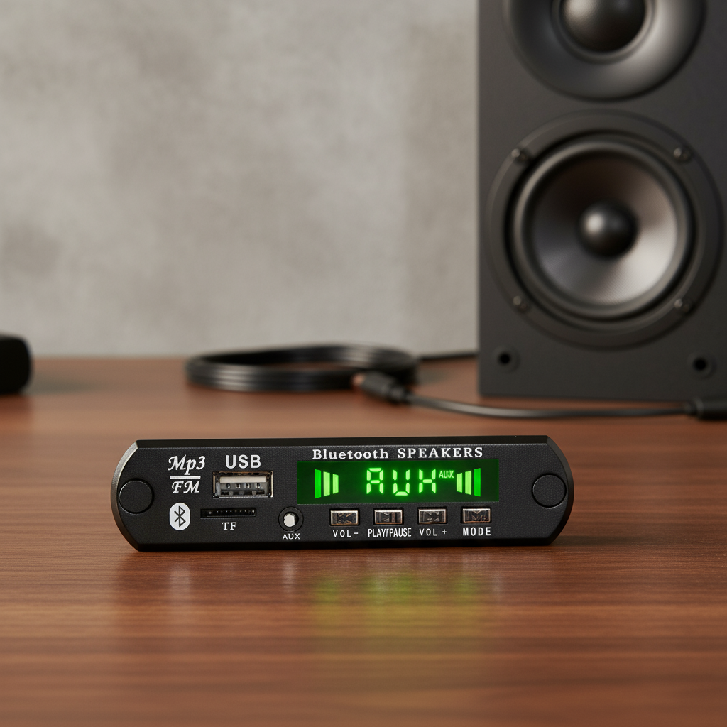  Módulo de reprodutor de música para carro: placa MP3 sem fio Bluetooth 5.0 DC 12V, rádio FM USB AUX TF, áudio sem