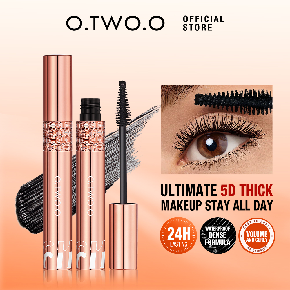 Rímel De Fibra De Seda O.TWO.O 4D Alonga Cílios À Prova D'água Maquiagem Cosmética De Longa Duração