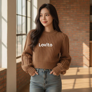 Lovito Casaco Básico Liso e Casual Para Mulheres LNA40014 em Oferta na Shopee