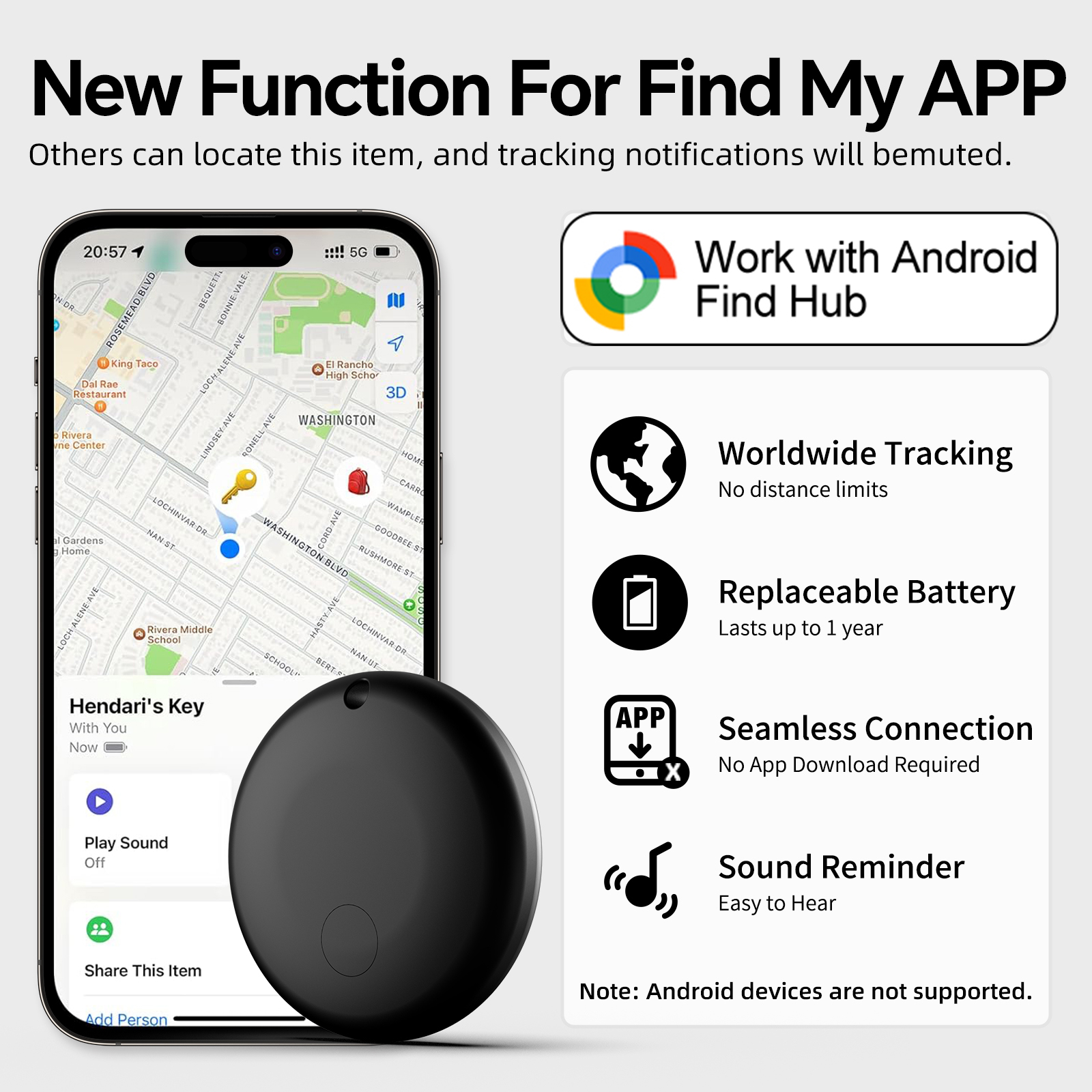 Mini Rastreador GPS De Etiqueta Para Android Google Find Hub Localizador Global Smart Tag Car