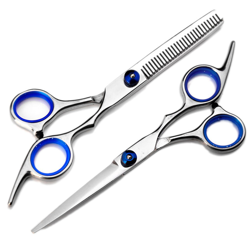 Tesoura Profissional De Cabeleireiro E Desbaste , Conjunto De Tesouras De Barbeiro De 6 Polegadas Para Corte Estilo De P