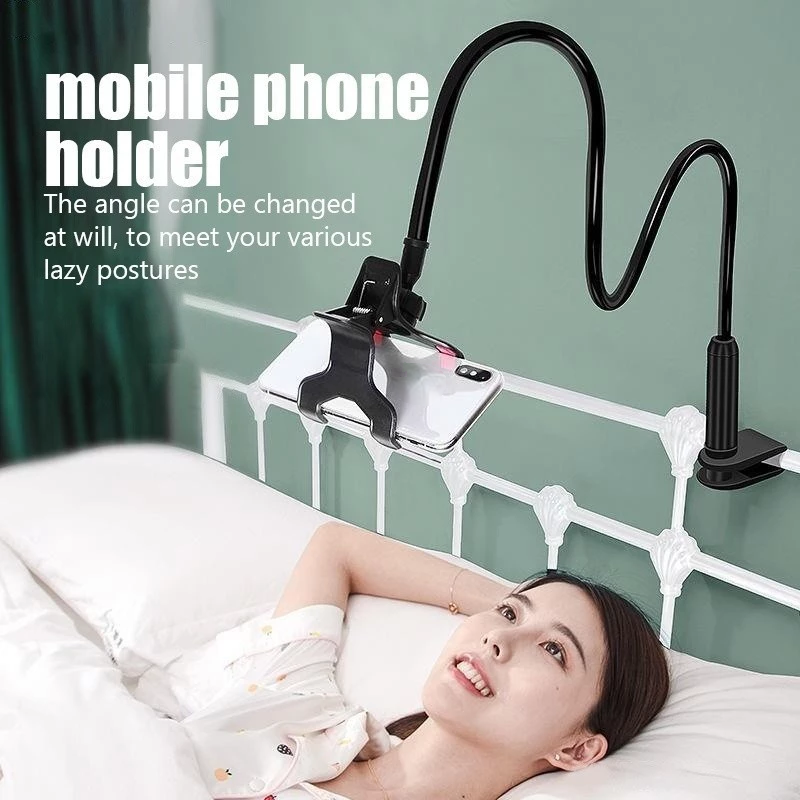Suporte flexível para celular ao lado da cama; aparelho preguiçoso retrátil multifuncional para estudantes em