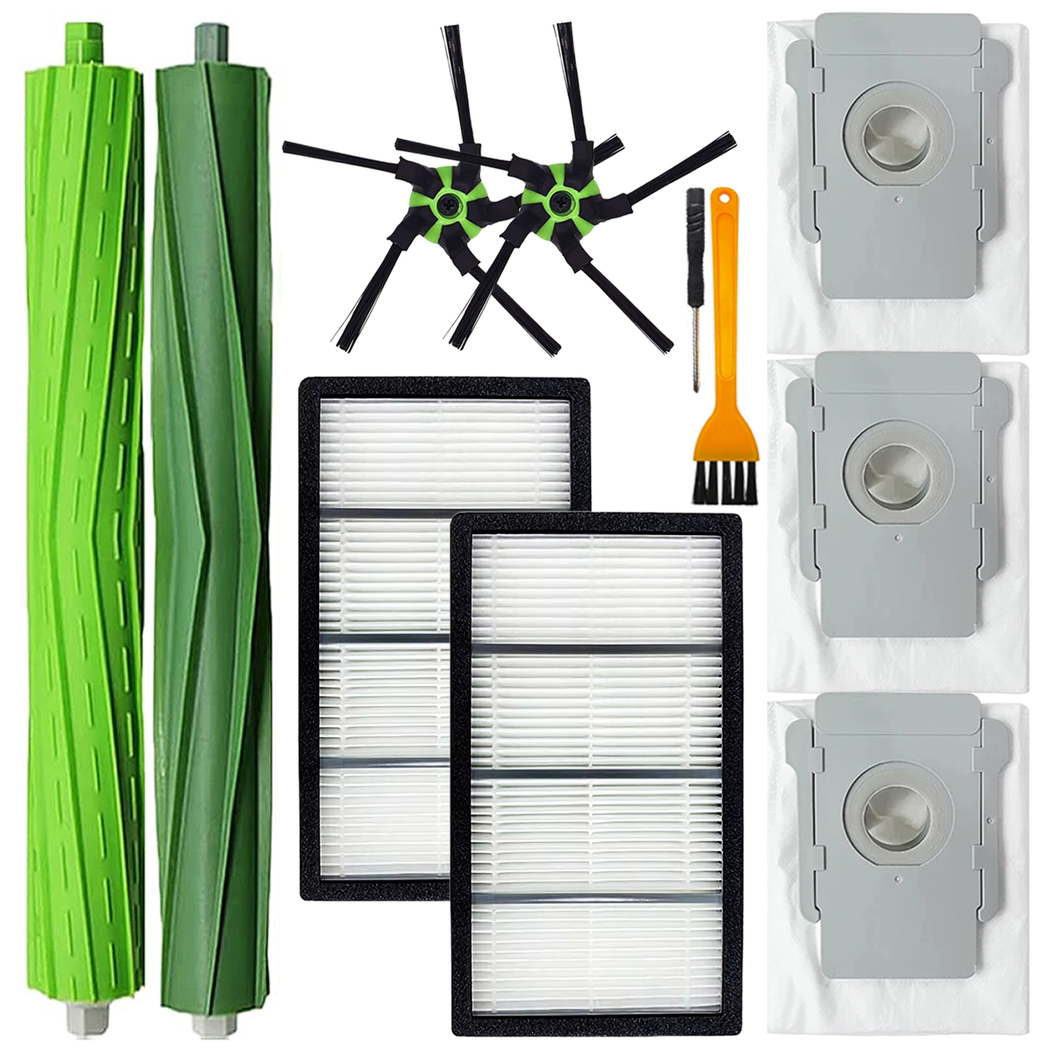 Acessórios para aspirador de pó para iRobot Roomba S9/S9+, Kit de escova principal/filtro/saco de pó