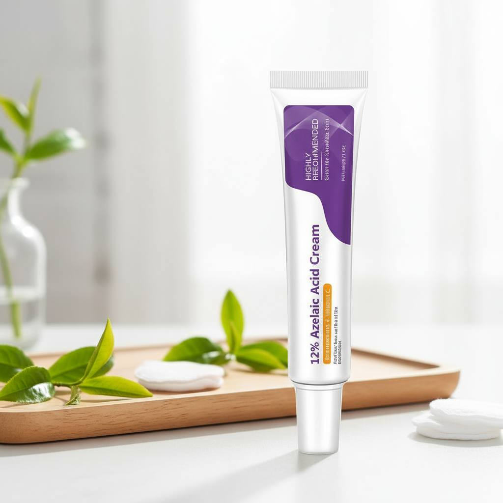 Creme Sérum de Ácido Azelaico 12% para o Rosto, Enriquecido com Niacinamida & Vitamina C, Cuidados com a Pele para