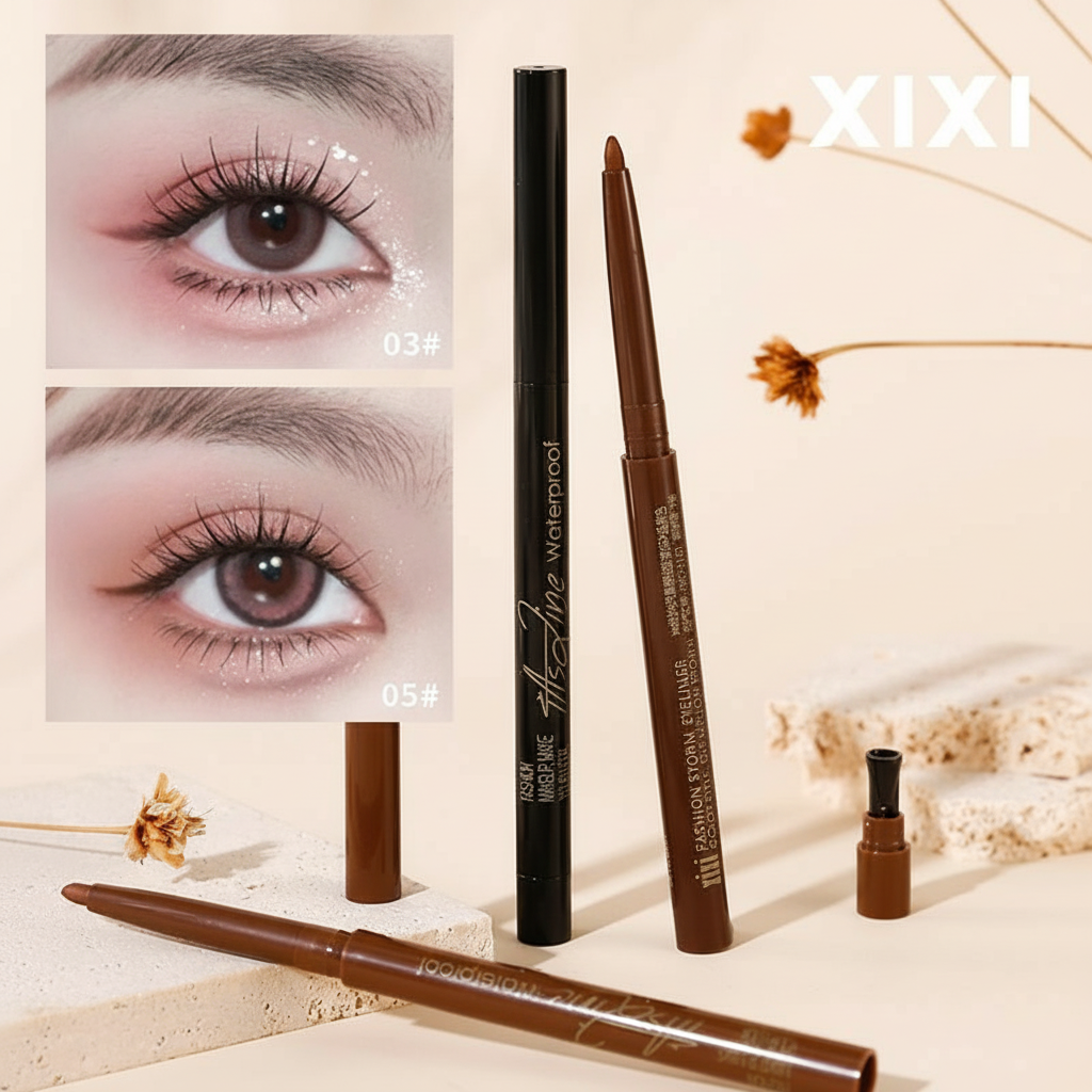 Lápis Delineador em Gel Colorido Xixi 1.2mm Ultra Fino à Prova d'Água, Não Borra, Longa Duração, Secagem Rápida D217