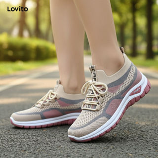 Lovito Women's Everyday Color Block Sneakers LFAS1061 em Oferta na Shopee