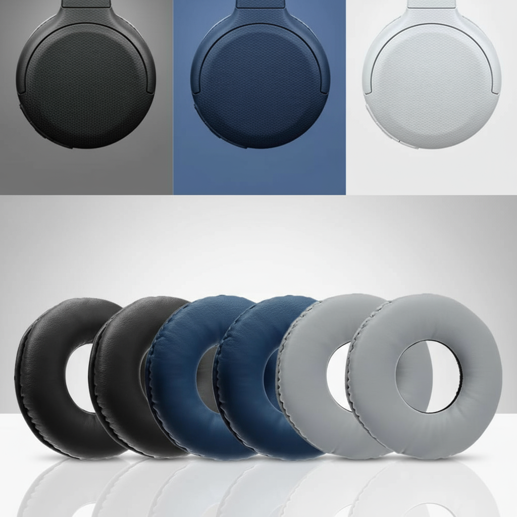 Almofadas de espuma de memória para SONY WH-CH520 CH500 CH510 ZX100/V150. Peça de reposição para fones de ouvido.