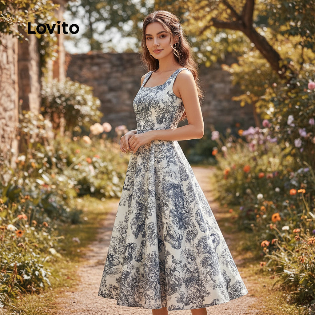 Lovito Refine Vestido Feminino Leve para Primavera/Verão L137LD284 em Oferta na Shopee