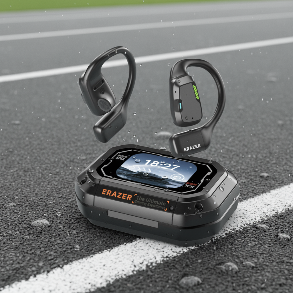 Lenovo ERAZER XP6 Fones de Ouvido Sem Fio com Tela Inteligente Colorida Bluetooth 5.4 Fone de Ouvido Esportivo com