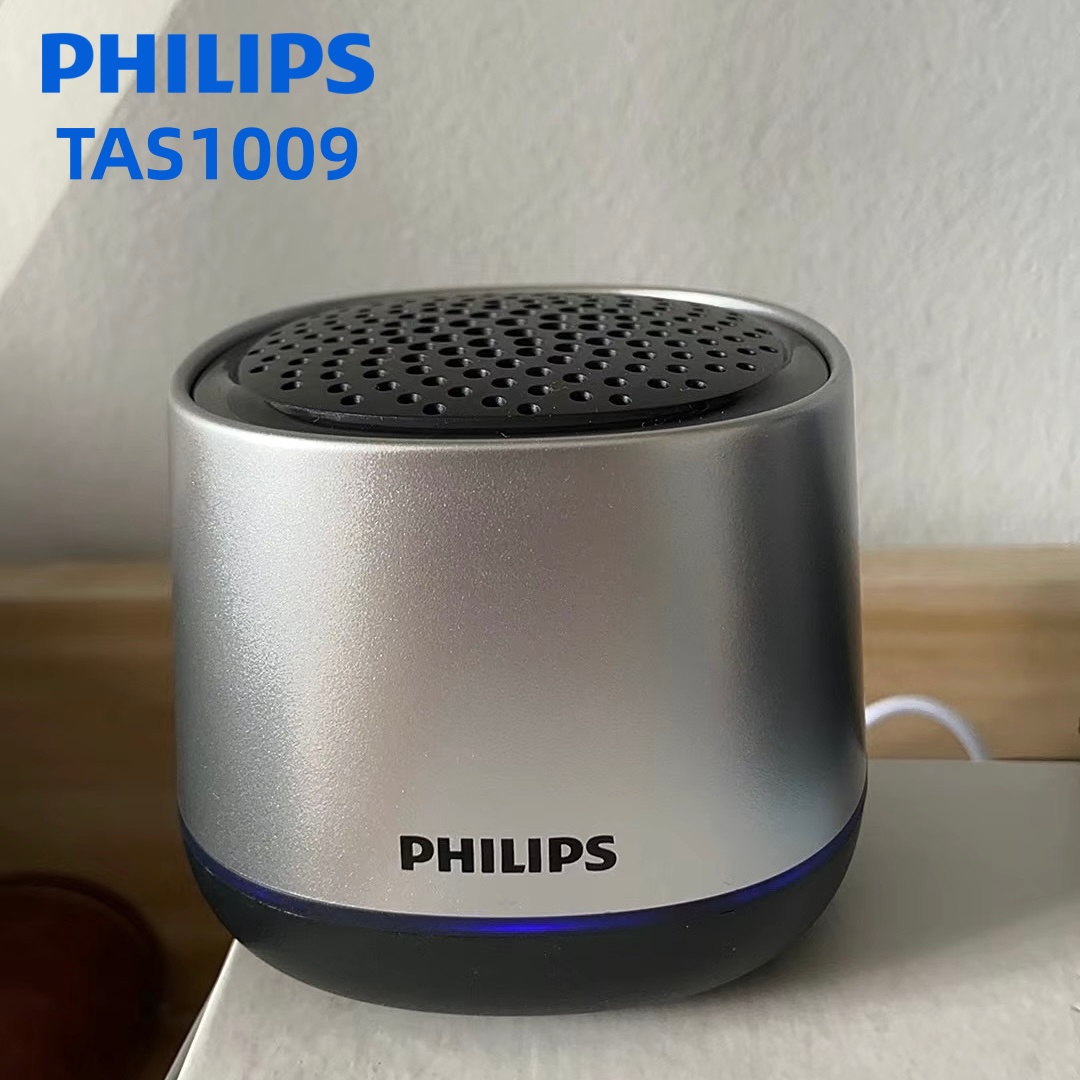 PHILIPS TAS1009 Mini Alto-Falante Sem Fio Bluetooth HiFi Estéreo Grave Subwoofer Portátil para Ambiente Externo com