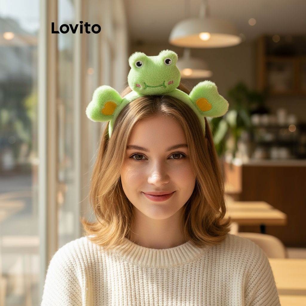 Lovito Tiara Feminina com Estampa de Desenho de Pelúcia Panda Coelho Sapo LFA13608 em Oferta na Shopee