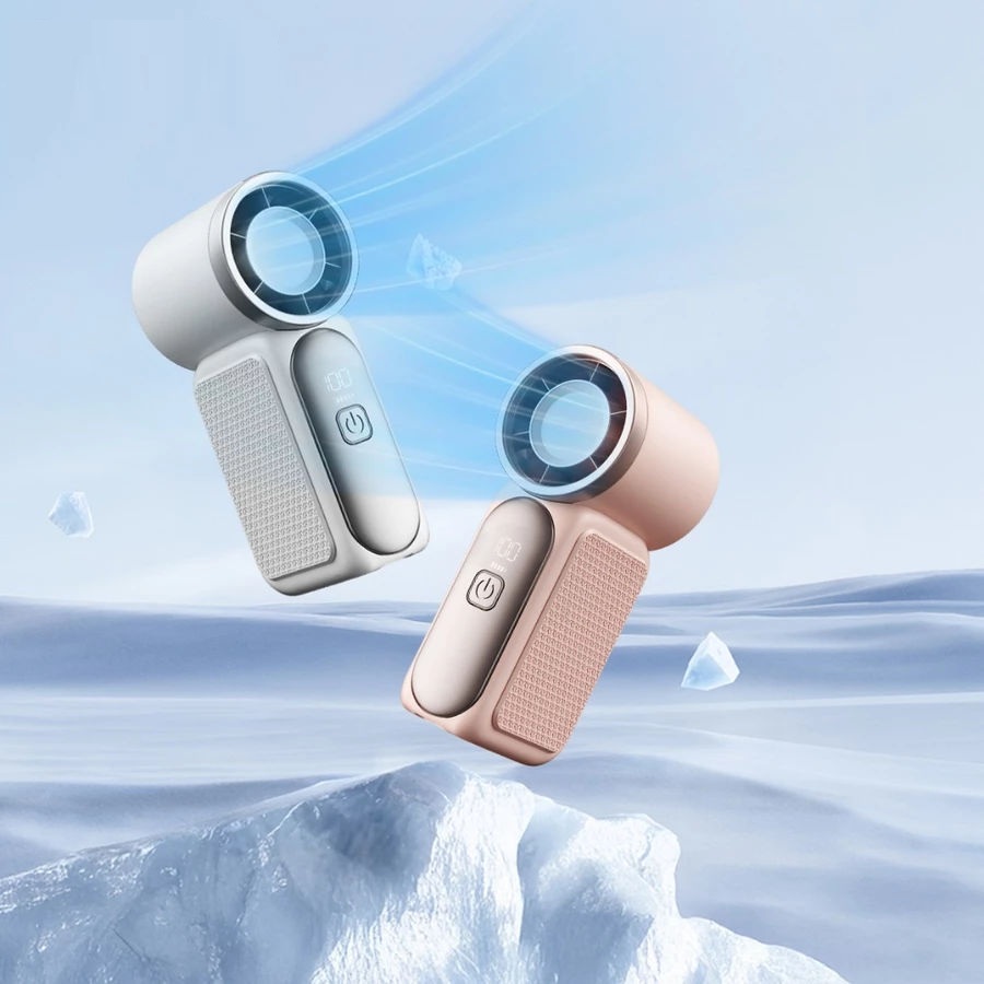  Mini ventiladores portáteis de 3000mAh, ventilador recarregável potente e sem lâminas, ultra silencioso, ventilador de