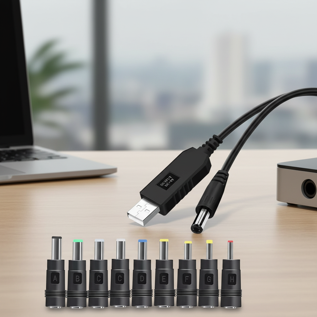 WiFi Modem Roteador Ventilador Alto-falante Banco de Energia Cabo Conversor USB DC 5V a 12V Cabo Elevador