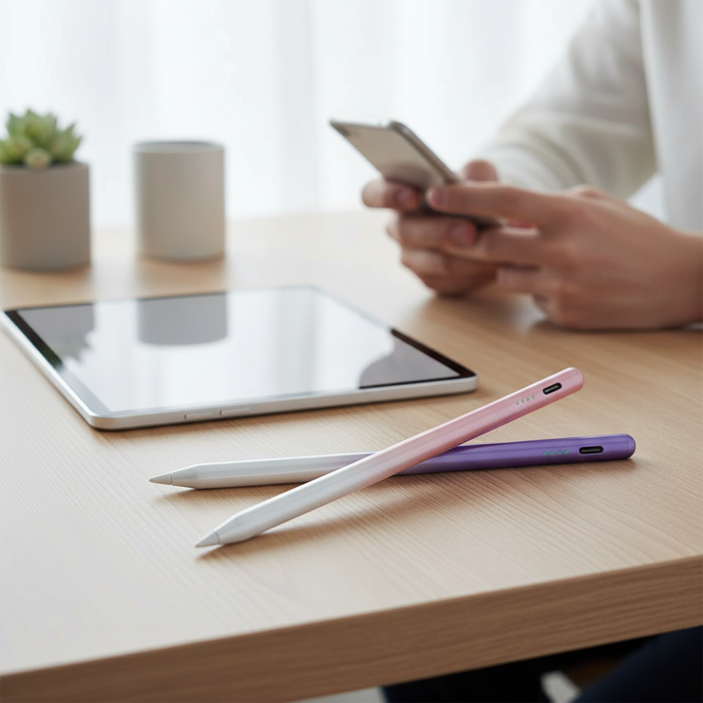 Caneta Stylus com Tela Sensível ao Toque em Degradê Colorido, Toque Suave, Compatível com Android, Smartphone, Tablet,