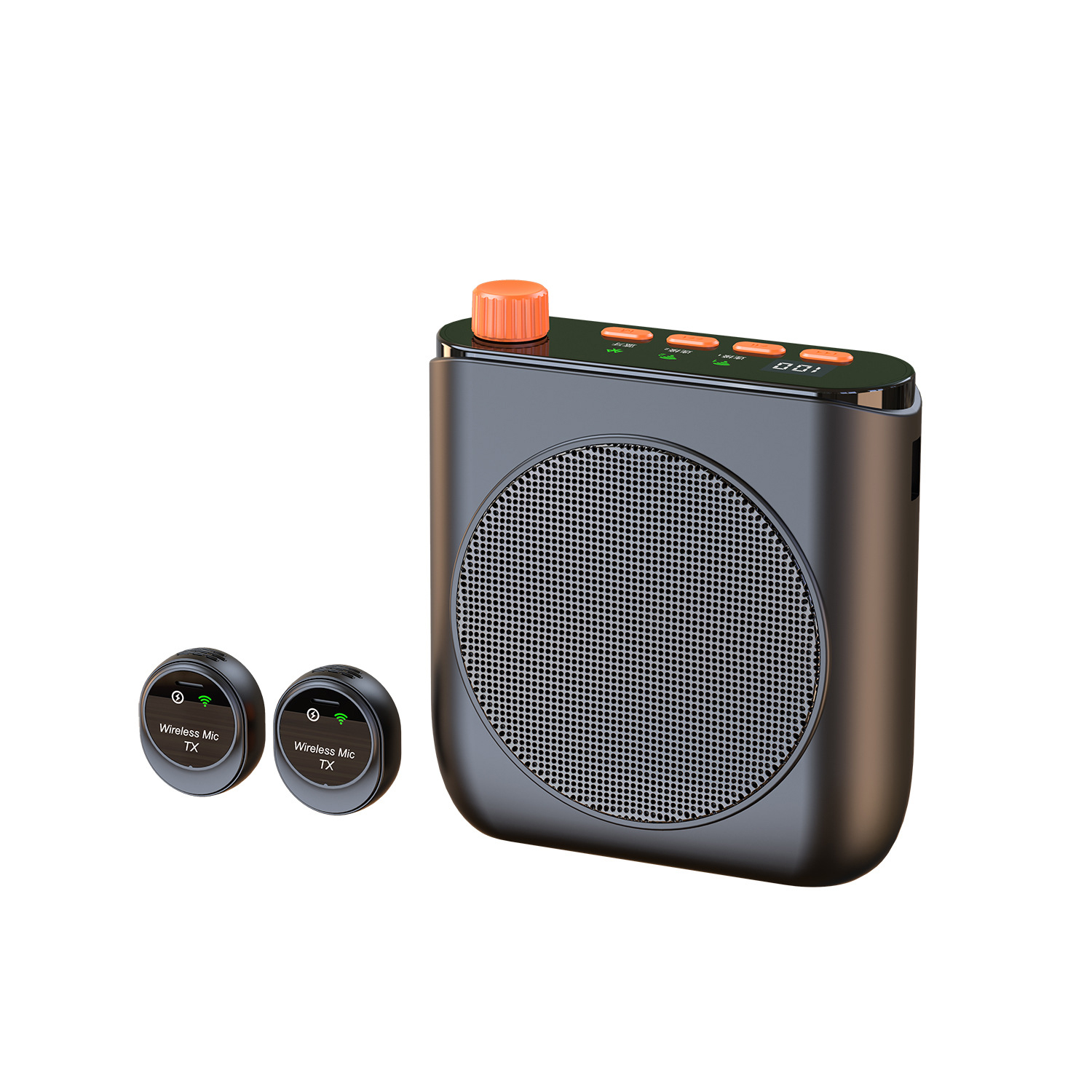 Amplificador de Microfone de Lapela Sem Fio e Caixa de Som Portátil para Discursos de Professores, Guia Turístico e