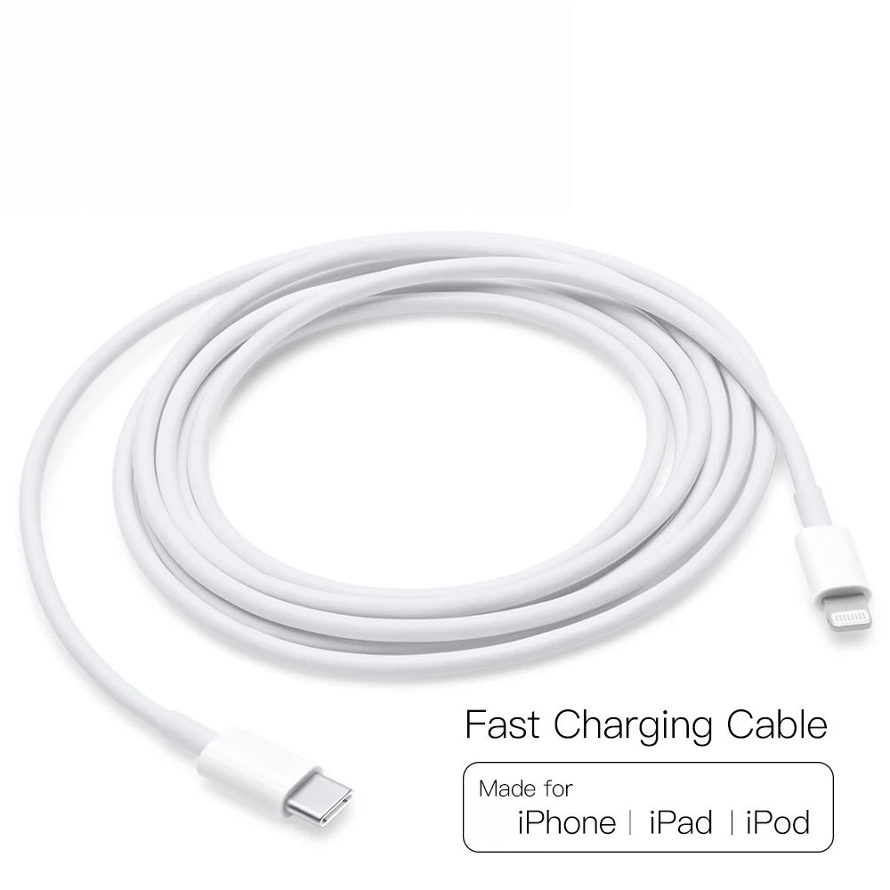 Cabo USB-C para iPhone 14 13 Mini 12 11 Pro Max XS XR 7 8 Plus 1M Cabo PD de carregamento rápido Tipo-C para iOS Cabo