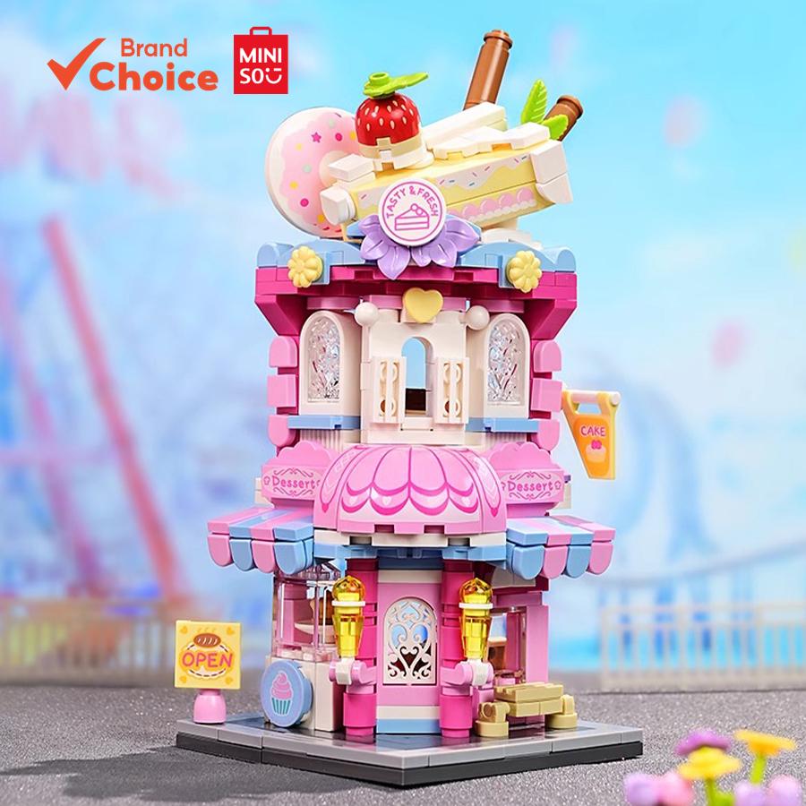 MINISO  blocos de montar k28027 - casa em camadas divertida brinquedo diy presente ideal 14 cm × 8 cm × 19 cm