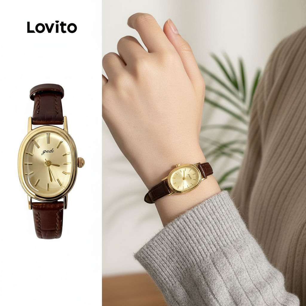 Lovito Relógio Quartz Pulseira de Metal LFA99177