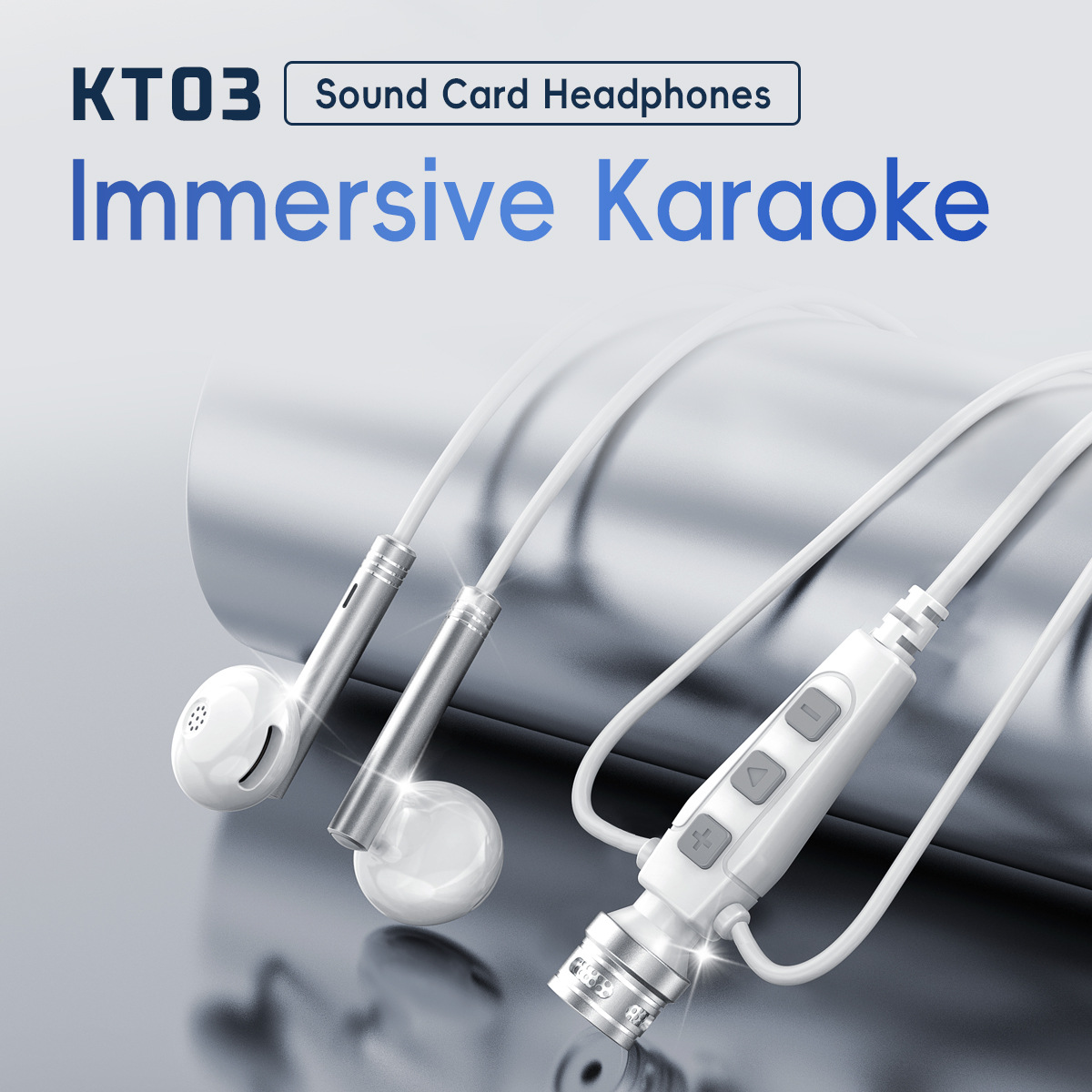 SPRISE KT03 Fones De Ouvido Com Fio Karaokê Ao Vivo Microfone Placa De Som Estéreo Semi-In-Ear Fone 3.5mm Tipo-C