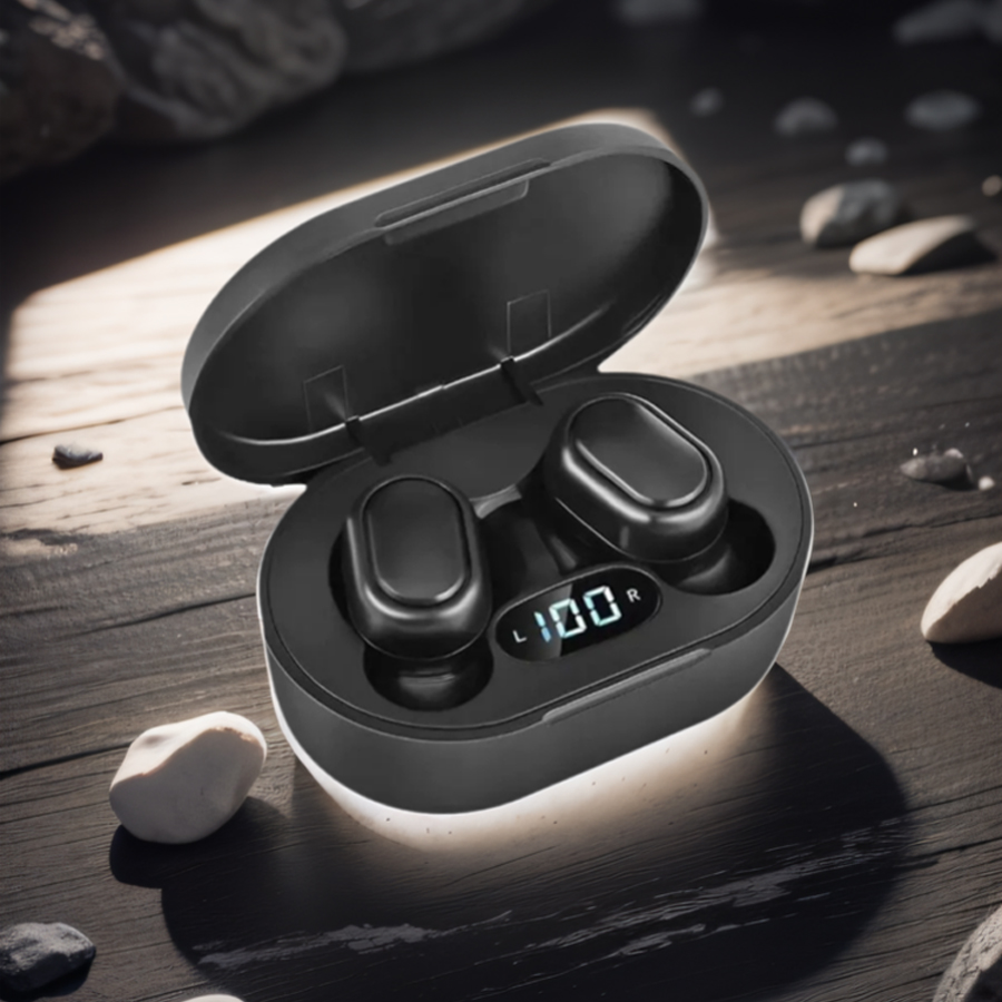 TWS E7S Fones de Ouvido Bluetooth Sem Fio para Jogos, Alta Fidelidade de Graves, Microfone com Redução de Ruído, para